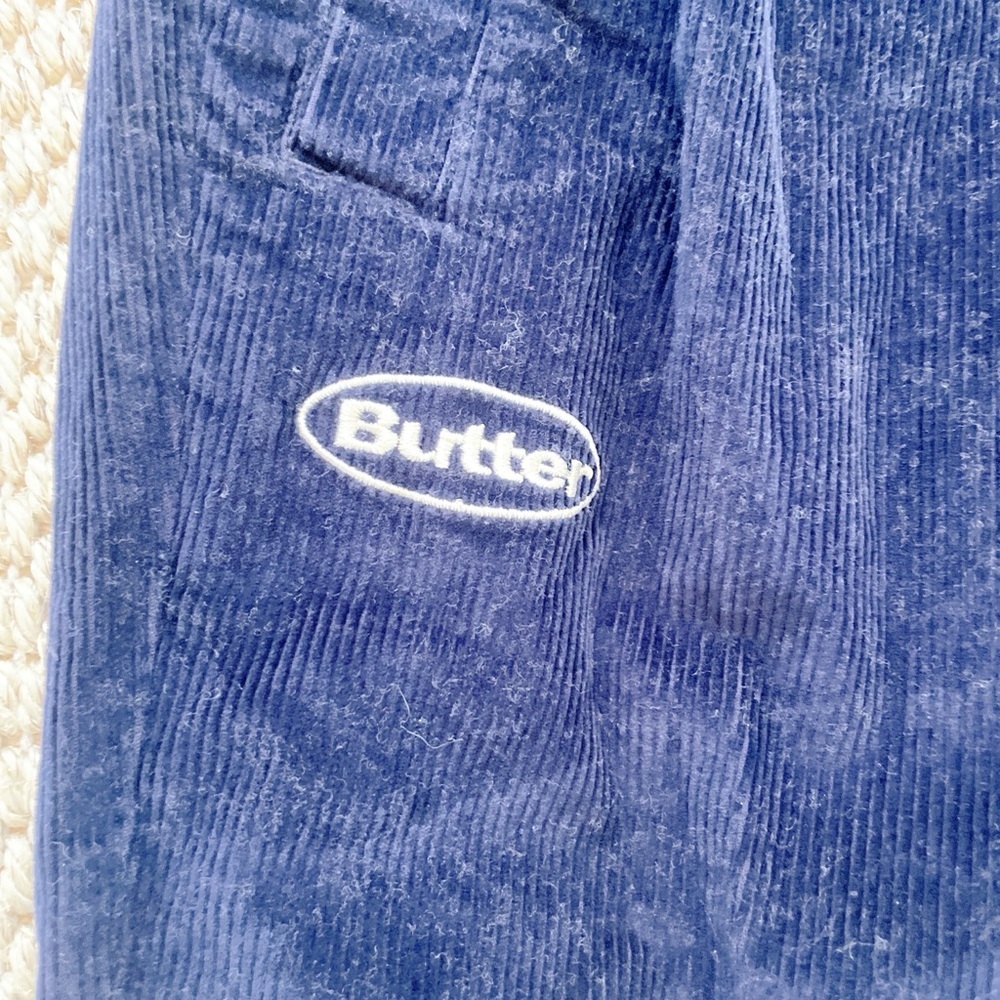 Puma X Butter Goods Track Pants corduroy Men's Small Blue - Picture 2 of 8
